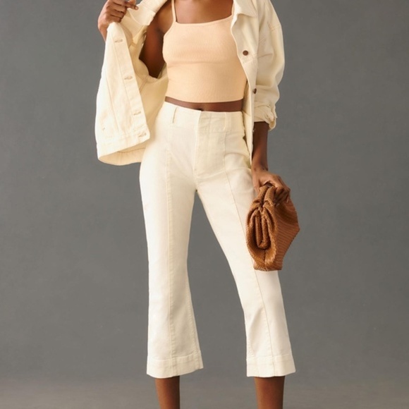 Anthropologie Denim - NWT Anthropologie Pilcro Slim 70's High- Rise, Straight  Crop White Jeans 32